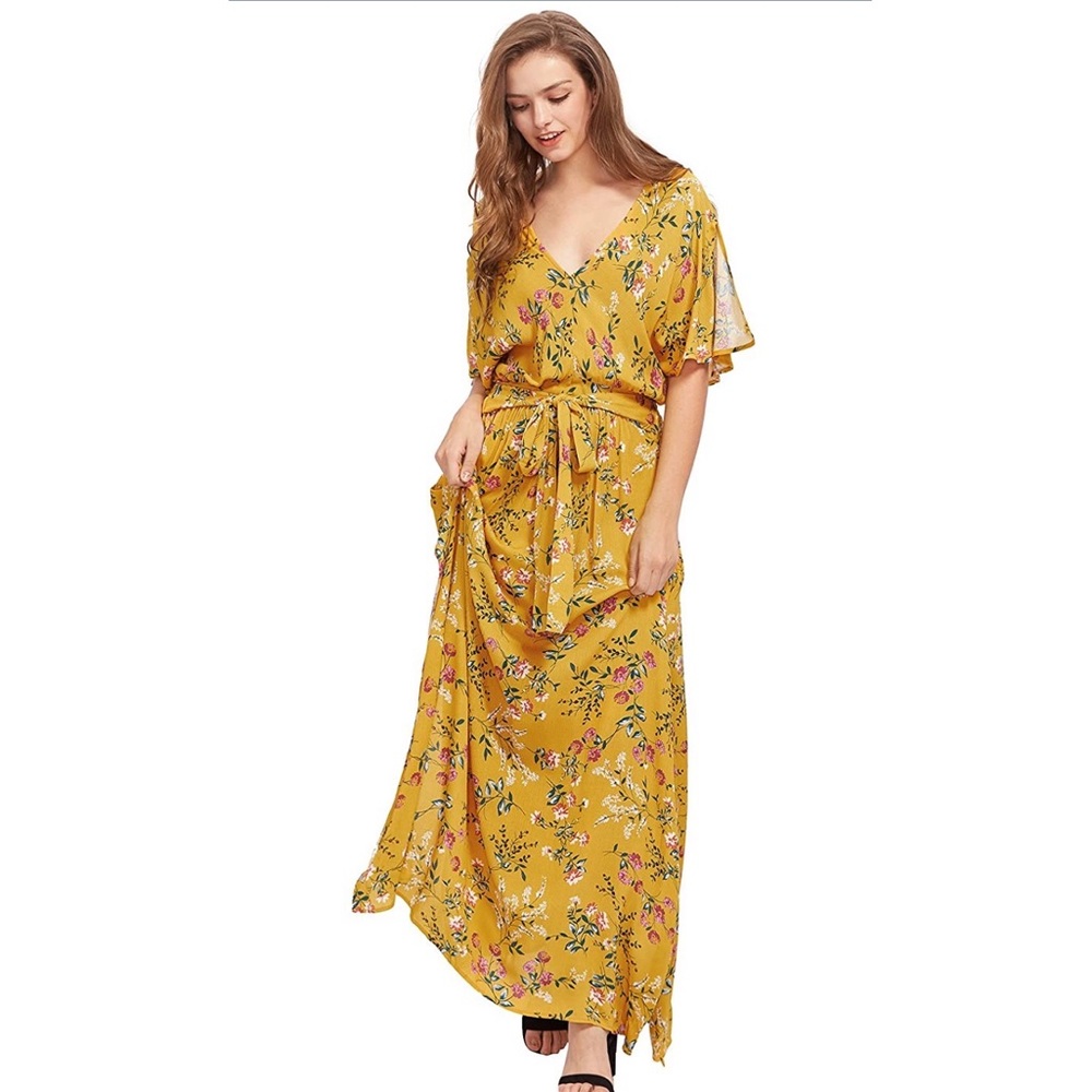 Flutter Sleeve Boho Dress